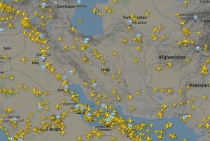 هواپیماهای خارجی آسمان ایران را دور می‌زنند + فیلم