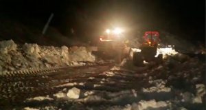 ریزش بهمن در جاده چالوس + فیلم