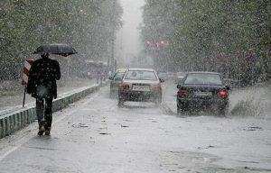 برف و باران در راه البرز