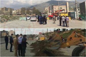 ورودی های شهر گرمدره نیز مسدود شد + عکس