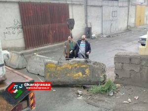 راههای غیرمجاز ورودی شهر کرج مسدود شد + عکس
