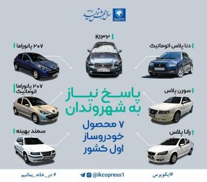 ۷ محصول جدید ایران خودرو در سال ۹۹