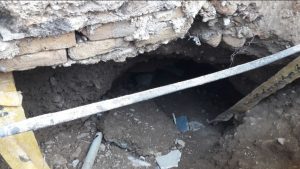 بخشی از قنات قدیمی مشکین دشت نشست کرد