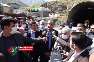 بازدید نوبخت به همراه وزیر راه از قطعه ۲ آزادراه تهران شمال