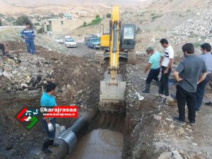 شکستن خط توزیع اصلی آب توسط پیمانکار شهرداری