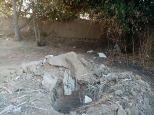 چاه عمیق در مشکین دشت پوشانده شد + عکس