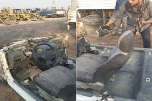 رئیس آتش نشانی خرمشهر پراید شهرداری را دزدید و اوراق کرد