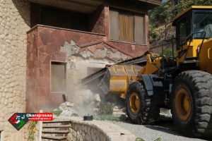 تخریب بناهای غیرمجاز در روستای «هلجرد» کرج