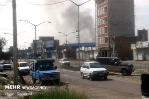 منطقه اصلاندوز ایران زیر آتش خمپاره جنگ همسایه ها + عکس