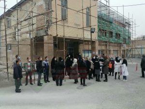 تجمع دوباره ی پرسنل بیمارستان امام خمینی (ره) کرج