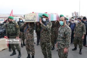 تشییع پیکرهای مطهر ۲ شهید گمنام دفاع مقدس در ساوجبلاغ