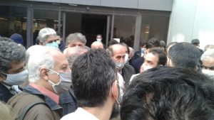 تجمع مالباختگان تعاونی مسکن کارگران برق تهران مقابل فرمانداری ساوجبلاغ