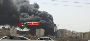 آتش سوزی ساختمان نیمه کاره در شهرک بنفشه