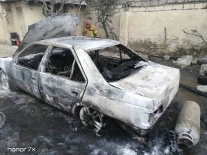 واحد غیرمجاز عرضه گاز خودرو در کرج دچار آتش سوزی شد