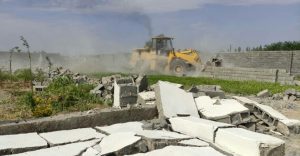 آزادسازی عرصه و حریم تپه باستانی عرب آباد ساوجبلاغ