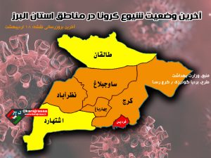 آخرین رنگ بندی کرونایی شهرهای استان البرز