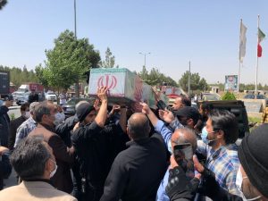 پیکر شهید اینانلو در منطقه ویژه اقتصادی پیام البرز تشییع شد