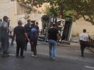 حادثه واژگونی کامیونت در عظیمیه – بالاتر از میدان اسبی