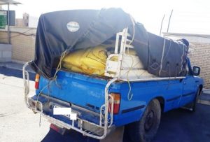 توقیف نیسان حامل آرد قاچاق در کرج