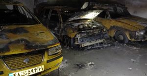 گرفتاری ۲۰ نفر و سوختن پنج دستگاه خودرو در آتش سوزی شهرک وحدت