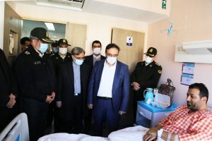 عیادت رییس کل دادگستری استان البرز از مامور فداکار نیروی انتظامی