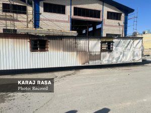 حریق کانکس در فرودگاه پیام توسط آتش نشانان مهار شد + عکس