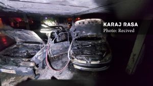 آتش سوزی در پارکینگ ساختمان/ نجات ۳۸ نفر از ساکنان از میان دود و آتش