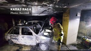 شوهر شیشه ای همسرش را داخل خودرو آتش زد