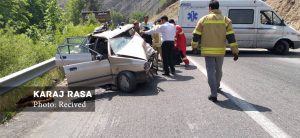 برخورد رخ به رخ پراید و سراتو در جاده چالوس / جوان ۳۰ ساله جان باخت