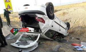 واژگونی پژو ۲۰۶ جان راننده را گرفت