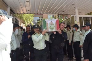 پیکر مطهر شهید انتظامی در کرج تشییع شد + تصاویر