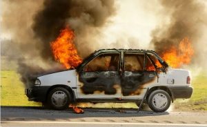 نشت گاز باعث انفجار پراید شد