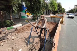 آغاز عملیات حفاری فاضلاب خیابان دوم شمالی ماهدشت
