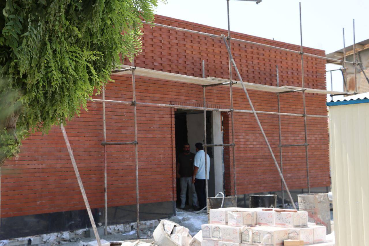 پیشرفت فنی عملیات اجرایی پروژه سرای محله امام رضا(ع) در ماهدشت